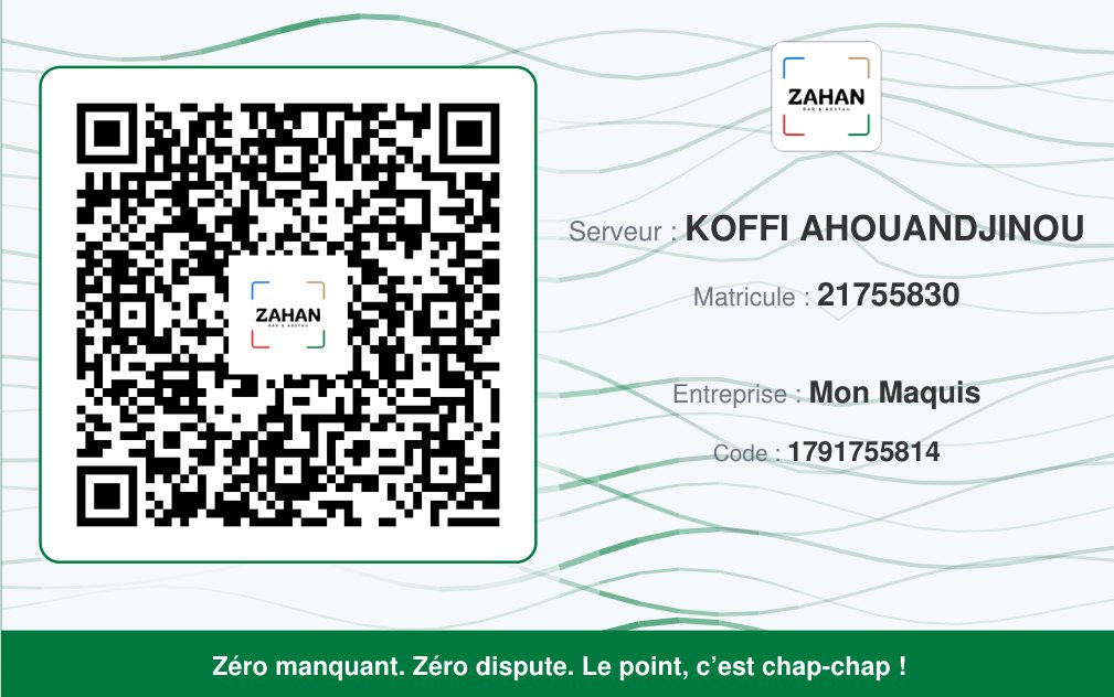 Badge QR d'un serveur